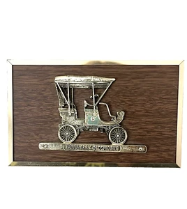 Wood And Metal Plaque 1901 Merry Oldsmobile Car Vintage Auto Wall Hanging - Picture 1 of 5