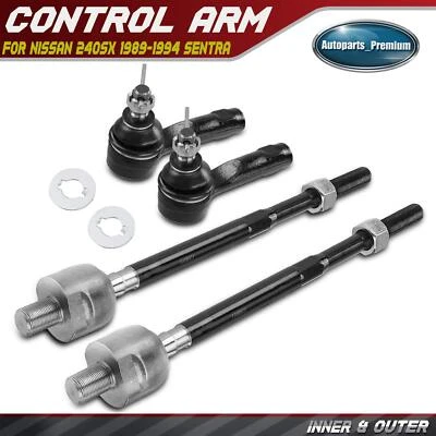 4 внутренних и внешних конца анкерного стержня для Nissan 240SX 89-94 Multi Sentra с резьбой 16 мм - Изображение 1 из 4