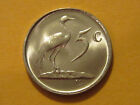 1985 /86 South Africa coin 5 Cent Blue Crane unc beauty classic ebayship