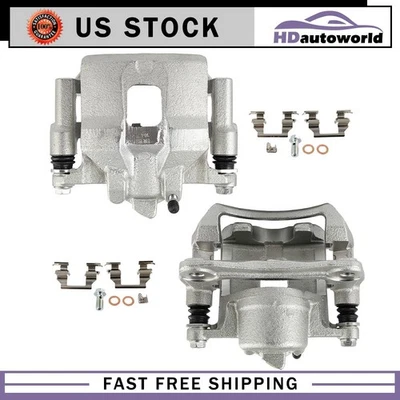 2x Front left Right Brake Calipers w/Bracket For 1998-2002 Chevrolet Prizm L4 - Image 1 of 4