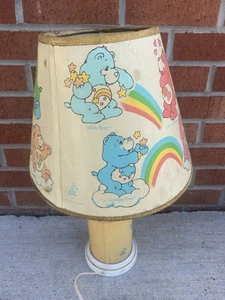 Vintage Care Bears Lamp w/ Lampshade 1983 Works - Picture 1 of 4