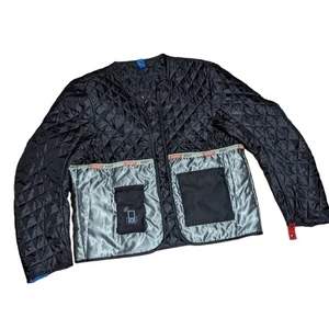 Sedici ADV Series Quilted Zip Up Motorcycle Liner Jacket Black Grey Size Large L - Picture 1 of 6