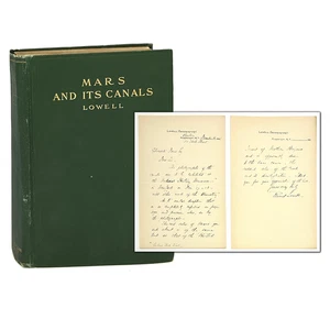 Mars and Its Canals, Percival Lowell. First Edition w/ Signed Handwritten Letter - Picture 1 of 10