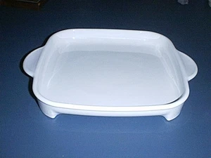 Corning Ware "Microwave Plus" MW-85 Patas Parrilla 8 1/2" Cuadrada BLANCA - Imagen 1 de 4