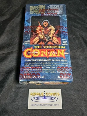 Tarjetas de coleccionista Conan Serie 1 totalmente cromadas caja sellada de fábrica Foto 1 de 4