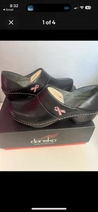 Dansko Black / Pink Breast Cancer Ribbon 40. So Pretty And Comfy!!! New, In Box! - Picture 1 of 4