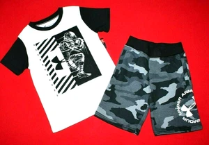 BOYS UNDER ARMOUR SHORTS & T-SHIRT...SIZE 4....HEAT GEAR...NEW WITH TAGS! - Picture 1 of 3