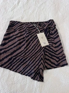 NWT Anthropologie Malai Skort Multicolor Pastel Size M Beach Swim Zebra Print - Picture 1 of 9