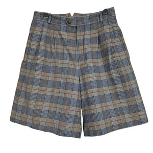 Pantalones Cortos Deportivos Liz Vintage Años 90 Mujer Talla 8 Pequeños Plisados Cintura Alta Preppy - Imagen 1 de 11
