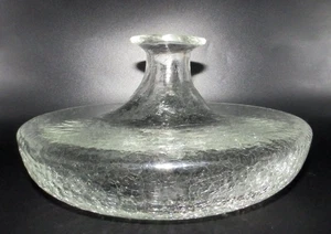 Pilgrim Glas groß klar geknistert mundgeblasen Glas gedrungen Kapitän Dekanter - Bild 1 von 9