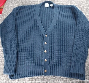 Cárdigan Suéter Informal Tejido Botón Talla Grande Vintage Años 90 Gap Para Hombres Azul Marino - Imagen 1 de 9