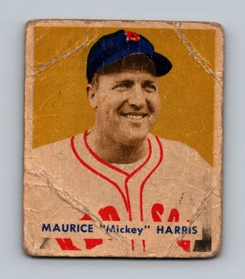 1949 Bowman #151 Mickey Harris Rookie LOW GRADE High # Vintage Baseball Card - Image 1 of 2