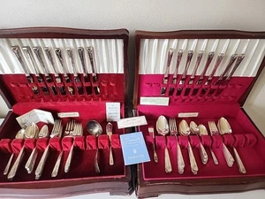 Set posate vintage Community Oneida Silver Plate MILADY 91 pezzi in scatola - Foto 1 di 12
