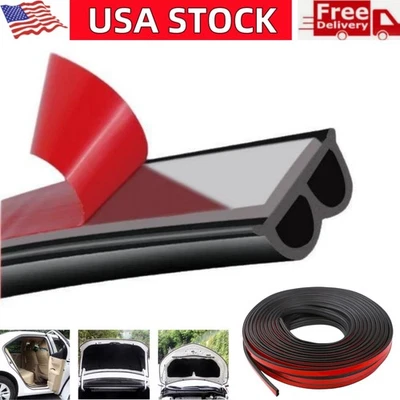 Tira de sellado universal para automóvil en forma de B de 33 pies autoadhesiva goma resistente al clima EE. UU. Foto 1 de 4