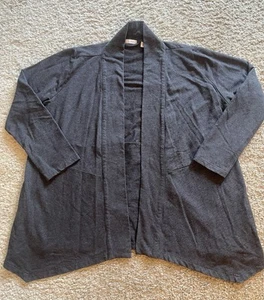 Pure Jill Jacket Women Petite Large Gray Cotton Open Casual Jacket - Picture 1 of 8