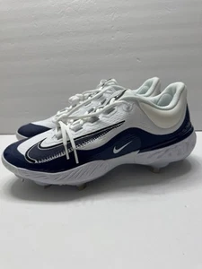 Size 12 Nike Alpha Huarache Elite 4 Low Metal Baseball Cleats Navy FD2745-103 - Picture 1 of 15
