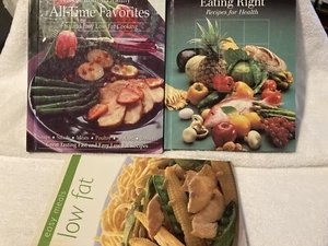 3 Book Lot Eating Right, Easy Meals Low Fat, All Time Favorites Easy Low Fat - Picture 1 of 2