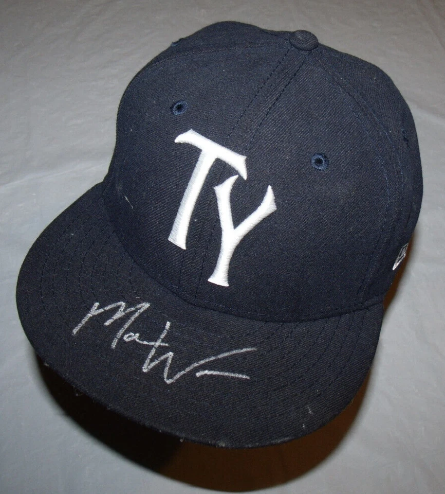 Tampa Yankees Game Worn Signed Matt Wotherspoon MiLB Hat New Era 59Fifty 7 1/8 - Image 1 of 4