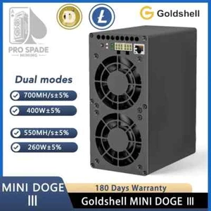 Goldshell Mini Doge 3 Ⅲ Miner Doge Coin LTC Dual Mode 700M or 550M without PSU - Picture 1 of 6