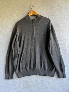 Vineyard Vines Sweater Mens Large Gray Cotton Cashmere Blend Preppy 1/2 Zip - Picture 1 of 11