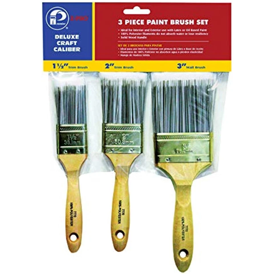 Premier Paint Roller 7770-sp Polyester Varnish Brush Set 3 Piec