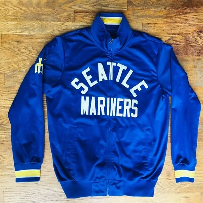 Seattle Mariners GIII Sports by Carl Banks Cooperstown Satin Jacket Size LARGE - Image 1 of 4