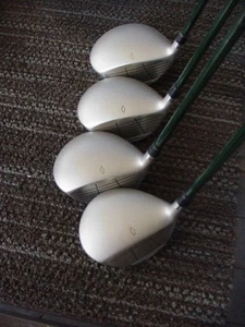 LADIES SET OF 4 VERTEX GRAND-PRIX TITANIUM 1 INCH OVER GOLF CLUB WOODS 1 3 5 7 - Picture 1 of 7