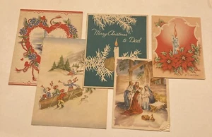 5 Vintage Greeting Cards Christmas Valentine’s Day - Picture 1 of 8