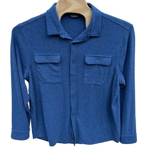 Alpine Design Wanderful XL Mens Fleece Button Up Shirt Pockets Long Sleeve Blue - Picture 1 of 6