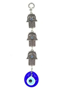 Evil Eye tres pequeños hamsa y 2" cristal ojo hogar accesorio  - Imagen 1 de 2