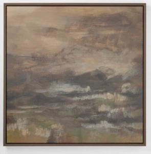 36"x36" Dark Fields Framed Canvas - Threshold designed with Studio McGee - Picture 1 of 7