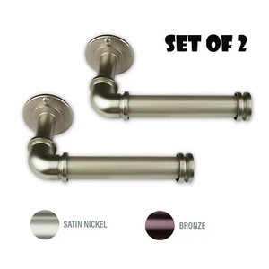 Industrial Pipe Design Single Toilet Paper/ Towel Holder ( Set of 2 ) - Picture 1 of 5