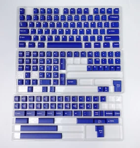 Double Shot ABS Cherry Profile Klein Blue Keycap Set -171 Keys - Picture 1 of 6