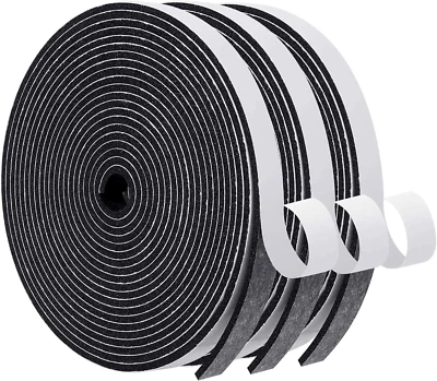 Weather Stripping Door Seal, 1/2 Inch Wide X 1/8 Inch Thick Adhesive Foam Tape - Image 1 of 4