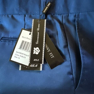 Giovanni Uomo Skinny Fit Boys Dress Pants, (New Blue) Size 16 - Picture 1 of 6