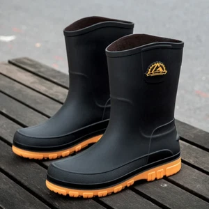 Men's Waterproof Rain Shoes Non-slip Rain Boots - Picture 1 of 3