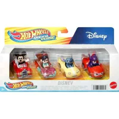 HOT WHEELS Disney RacerVerse 4 Pack - Mickey Mouse, Vanellope, Stitch, Hiro-NEW! - Image 1 of 4