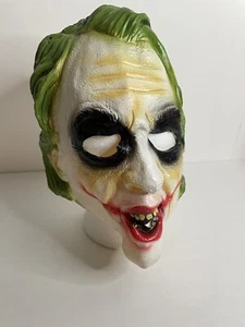 2015 Joker Half Mask Rubies Adult Batman Villain Dark Knight Halloween Costume - Picture 1 of 15
