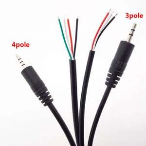 3.5mm Stereo Male Female Connector Aux Audio Extension Cable Core Wire 0.3/1M - Picture 1 of 9