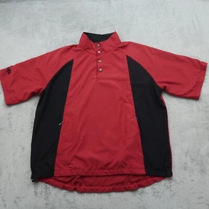 Ping Collection Golf Windbreaker Jacket Men's Large Red Short Sleeve Pullover - Picture 1 of 9