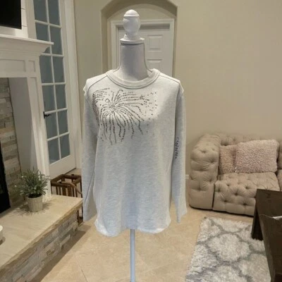 Sudadera cómoda Zara gris manga larga jaspeado talla M Foto 1 de 4