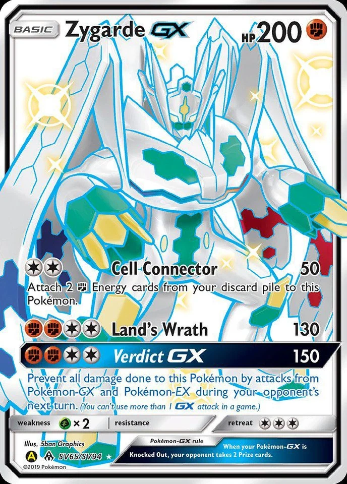 Pokemon Zygarde-GX (SV65/219) Alternate Art LP HOLO - Image 1 of 1