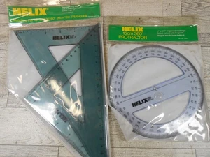 Set of 2 Helix Brand Architectural Engineering Artistic Drawing Tools Triangles - Picture 1 of 5