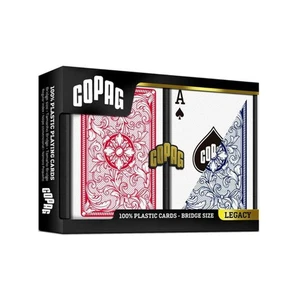 COPAG Legacy Bridge Taille Régulier Index à Jouer Cartes Double Pont (Red And - Foto 1 di 3