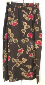 Vintage Central Falls Rock Damen 6 braun Herbst Blumen Midi Herbst Cottagecore Boho - Bild 1 von 5