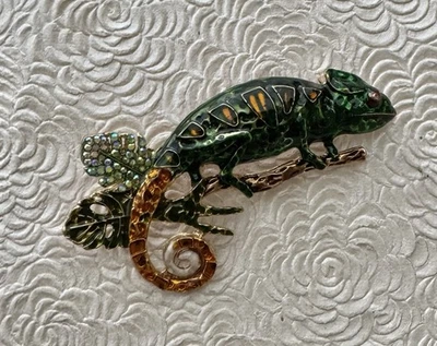 Broche Camaleón Pin Esmalte Sobre Metal Foto 1 de 4