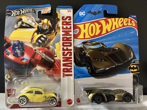 Hot Wheels Set Of Custom Volkswagen Bettle & Batman Arkan Asylum Batmobile - Picture 1 of 12