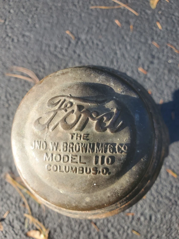 1913 - 14 福特 T 型煤油斜面玻璃驾驶灯棕色 110 台灯 — 第 1/4 张图片