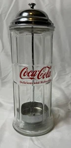 Coca-Cola-Retro Diner-Style Glass Straw Dispenser - Picture 1 of 4