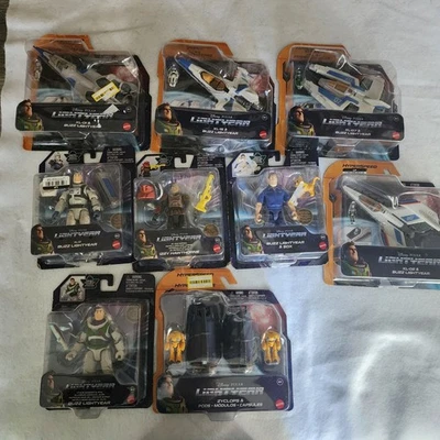 Mattel LIGHTYEAR Buzz Lightyear Hyperspeed Series LOTE DE 9 algunos desgaste de estante 2022 Foto 1 de 4